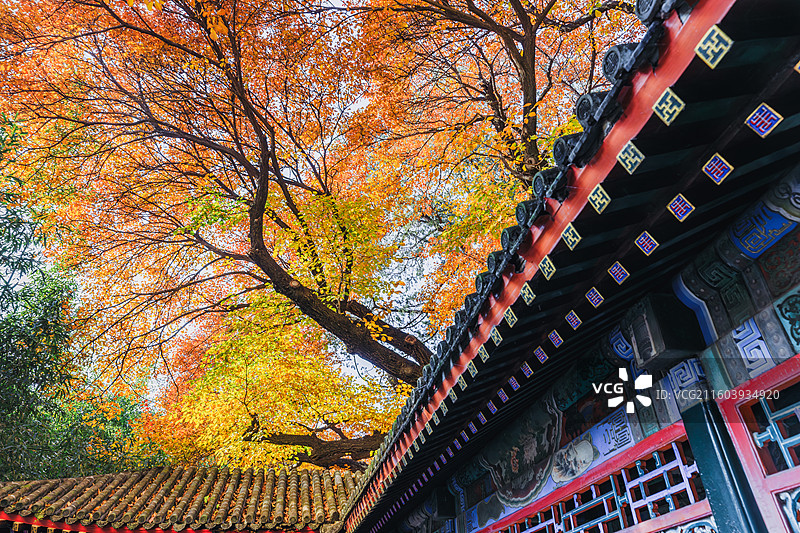 秋天的古建筑图片素材