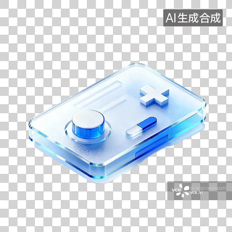 【AI数字艺术】3d磨砂玻璃科技感元素图片素材