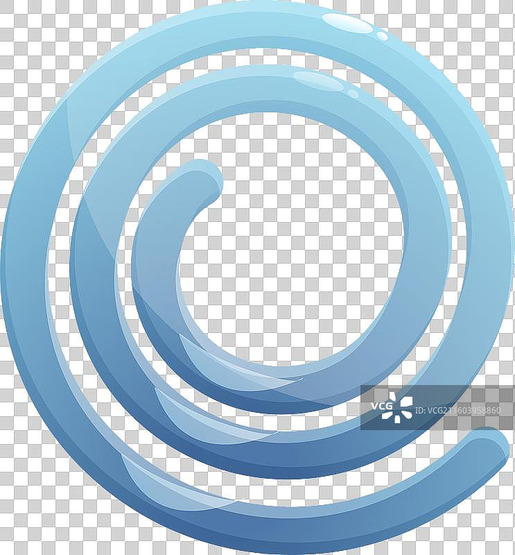 蓝色的螺旋形成抽象的圆形图片素材