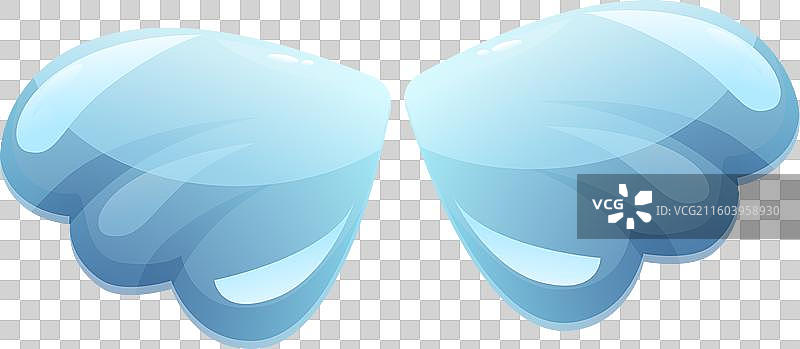 蓝色的天使翅膀，给人轻盈的感觉图片素材