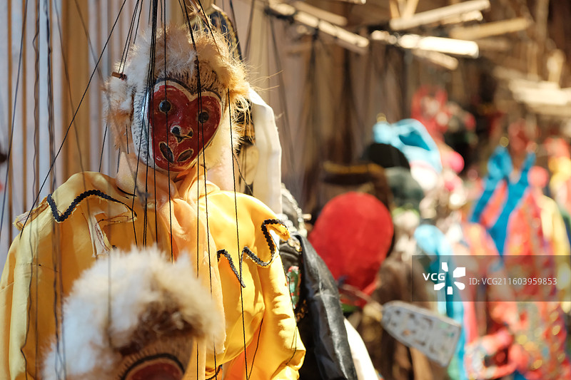 筱村公社随拍小景提线木偶展示图片素材