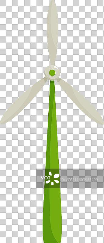 绿色的风力涡轮机正在产生可再生能源图片素材