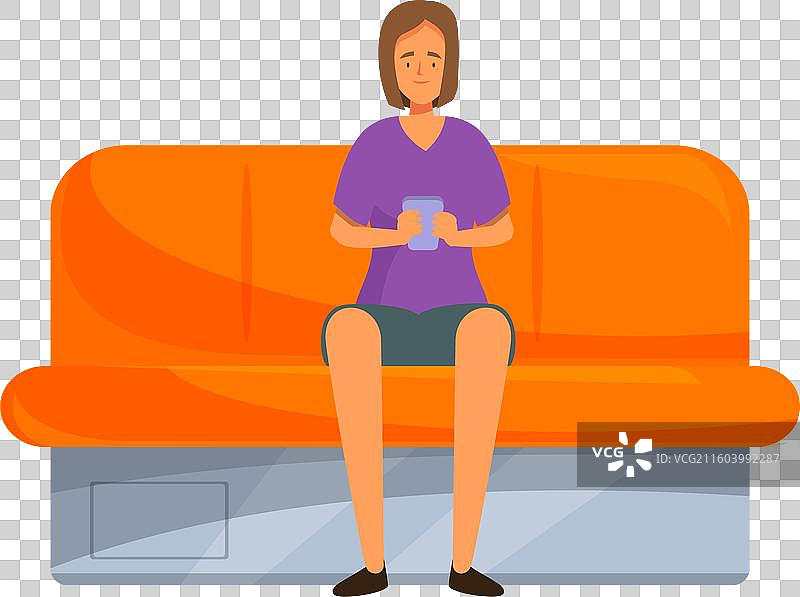 年轻女子坐着用手机图片素材