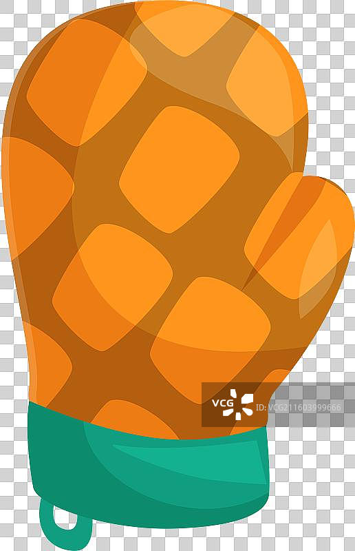 橙色隔热手套保护手部免受烫伤图片素材