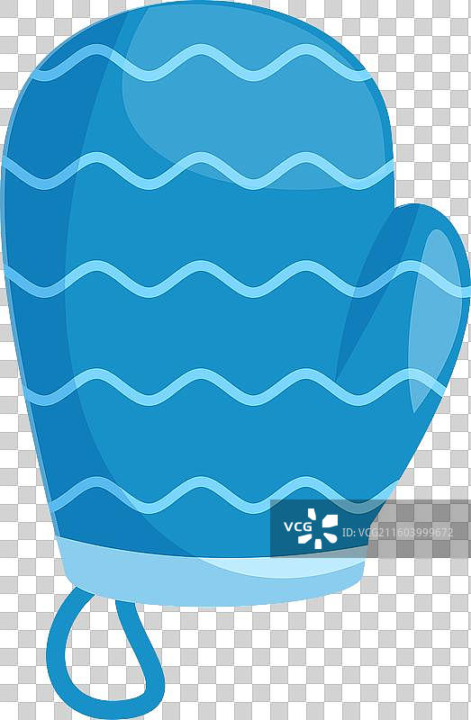 蓝色的烤箱手套，用于隔热防烫图片素材