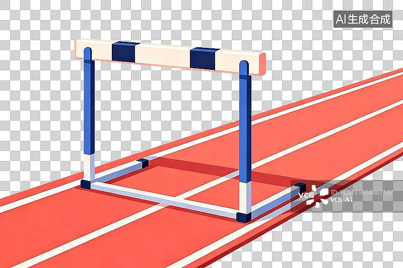 【AI数字艺术】免扣体育跑道跨栏元素图片素材