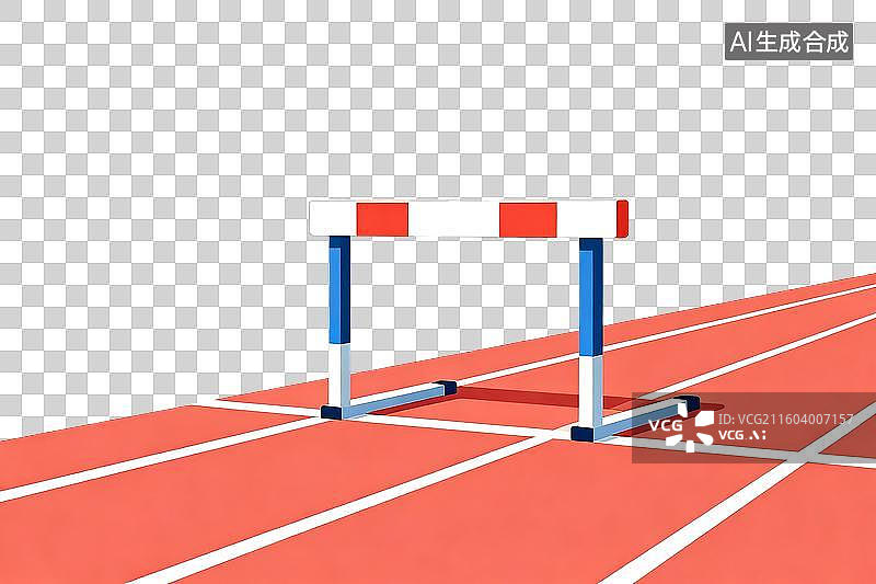 【AI数字艺术】免扣体育跑道跨栏元素图片素材