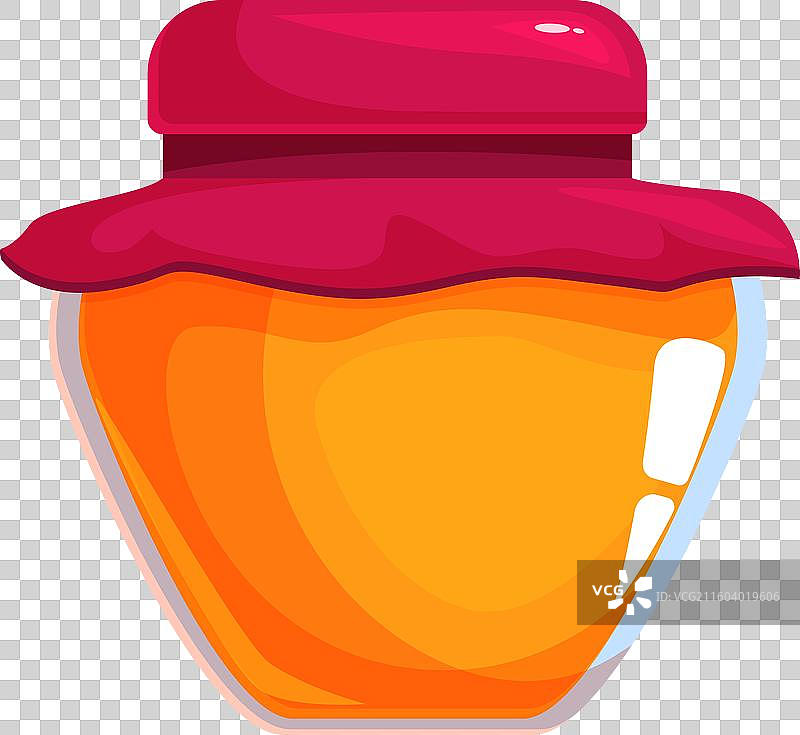 装满杏子酱的玻璃罐，上面盖着红布图片素材