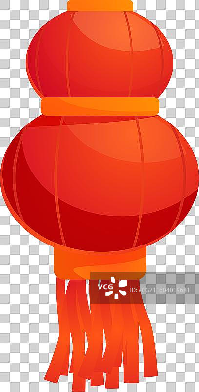 悬挂着流苏的红色中国灯笼图片素材