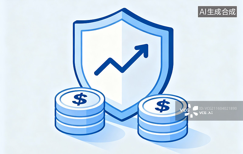 【AI数字艺术】金融安全与增长象征图片素材
