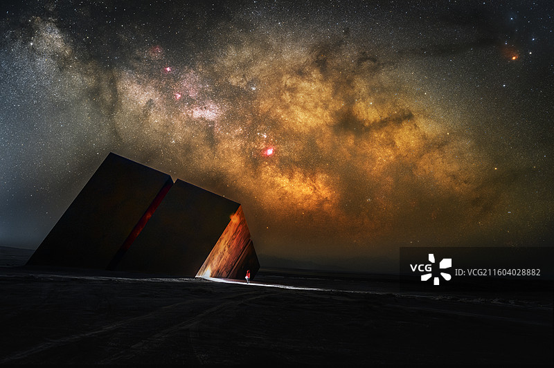 非垂直坐标银河图片素材