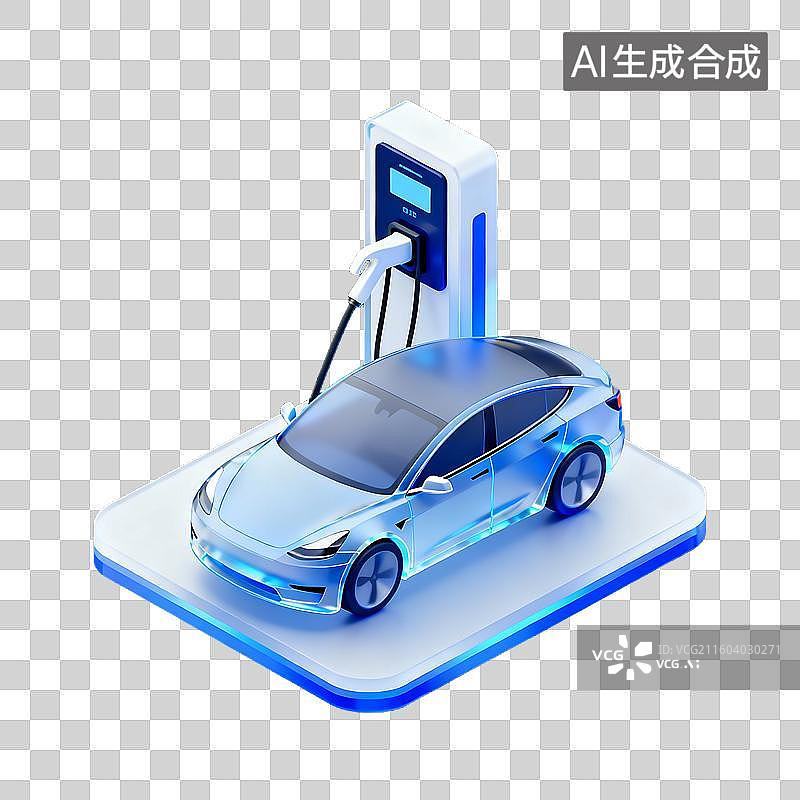 【AI数字艺术】磨砂玻璃科技风元素建模图片素材