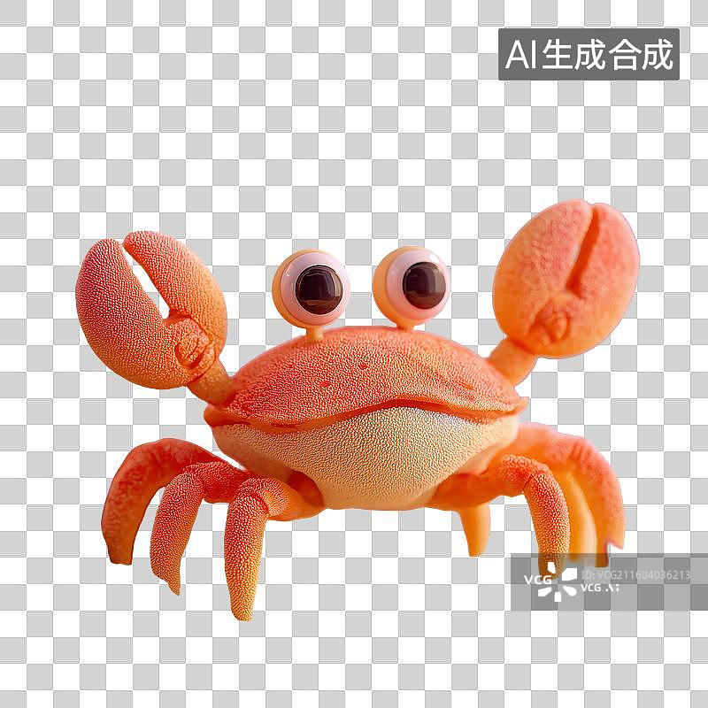 【AI数字艺术】黏土巨蟹座3D角色图片素材