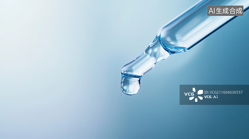 【AI数字艺术】滴管滴落水珠特写图片素材