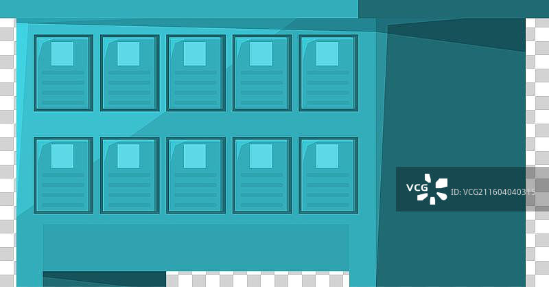 现代化的邮政终端，带有空的开放式隔间图片素材