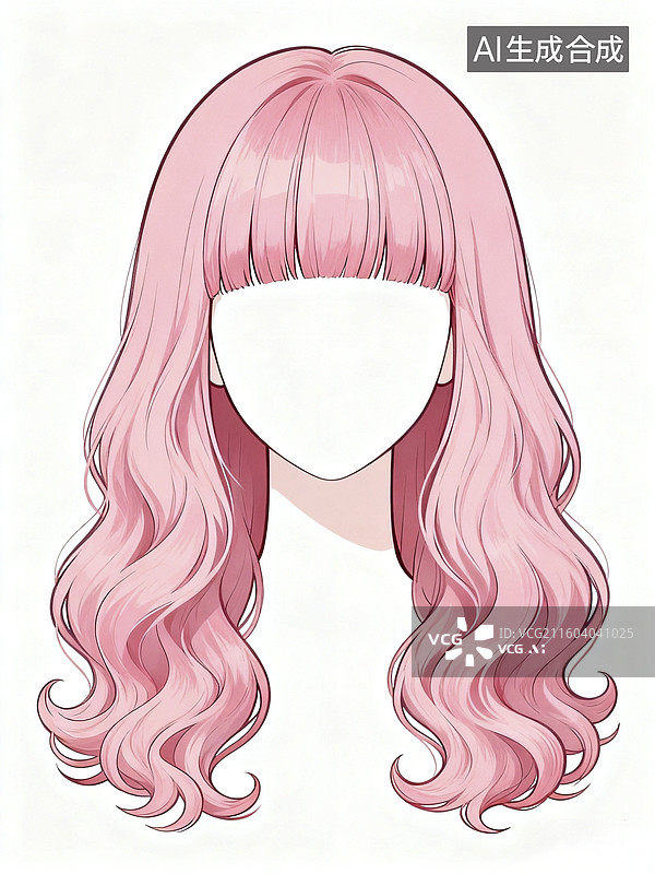 【AI数字艺术】女性假发套图片素材