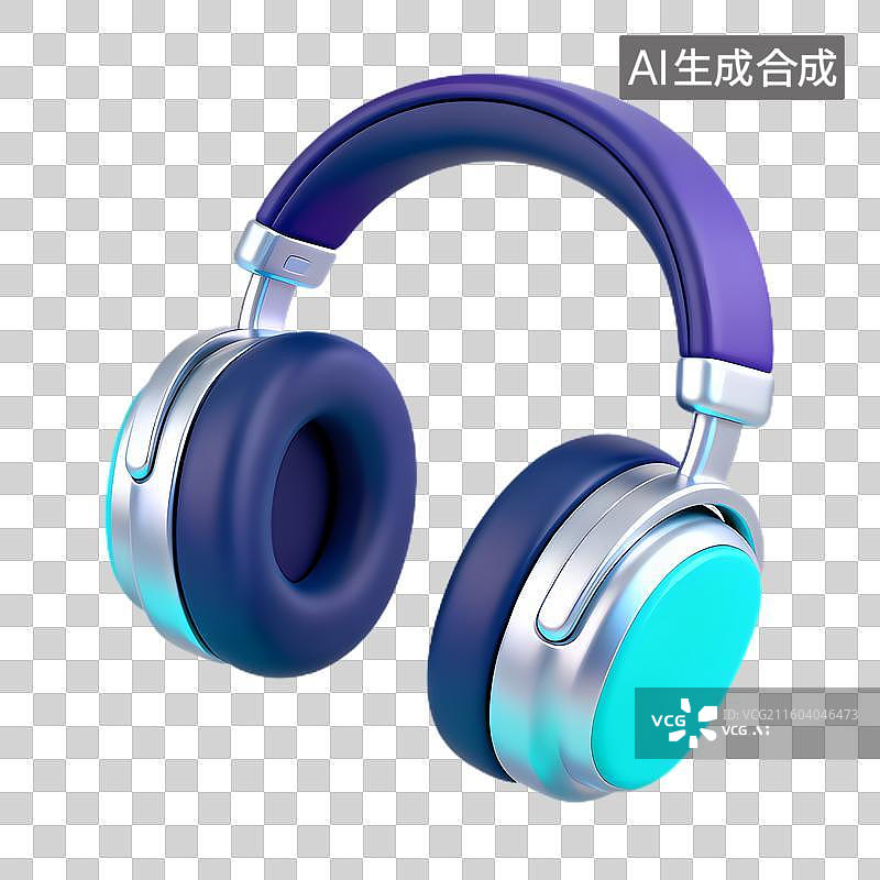 【AI数字艺术】现代彩色设计无线耳机图片素材