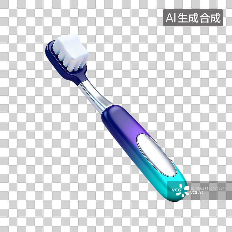 【AI数字艺术】现代彩色手柄电动牙刷图片素材
