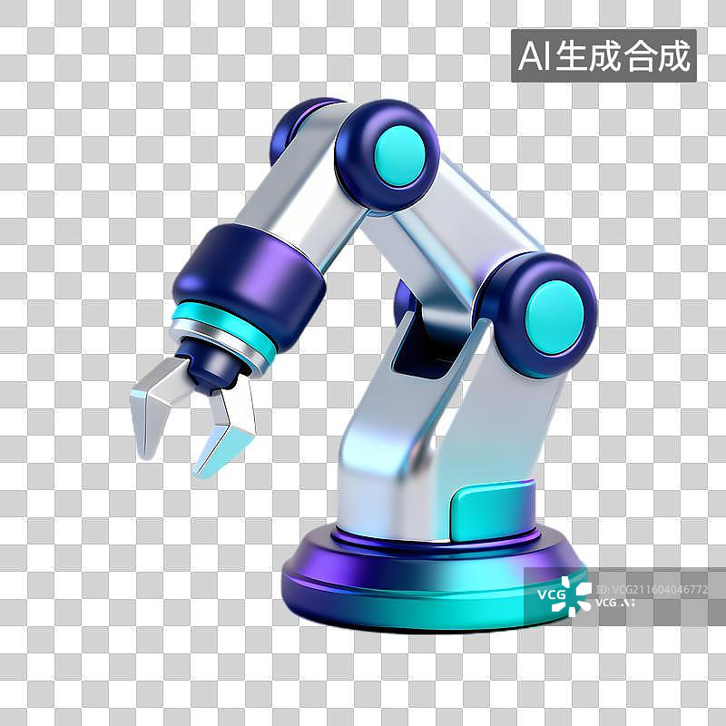 【AI数字艺术】现代科技感机械臂图片素材