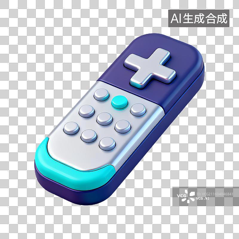【AI数字艺术】彩色按钮的3D遥控设备图片素材