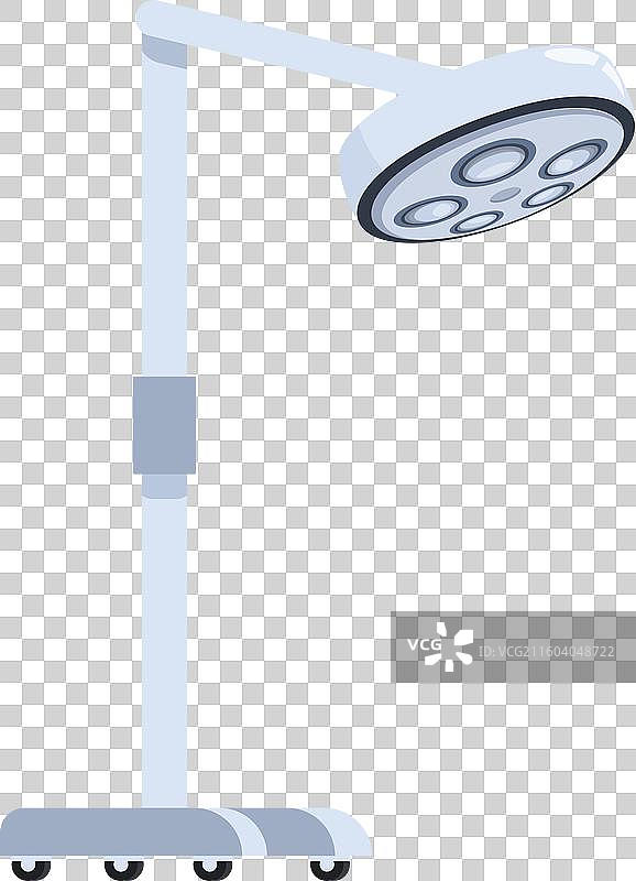 用于手术室的、带轮子的手术无影灯图片素材