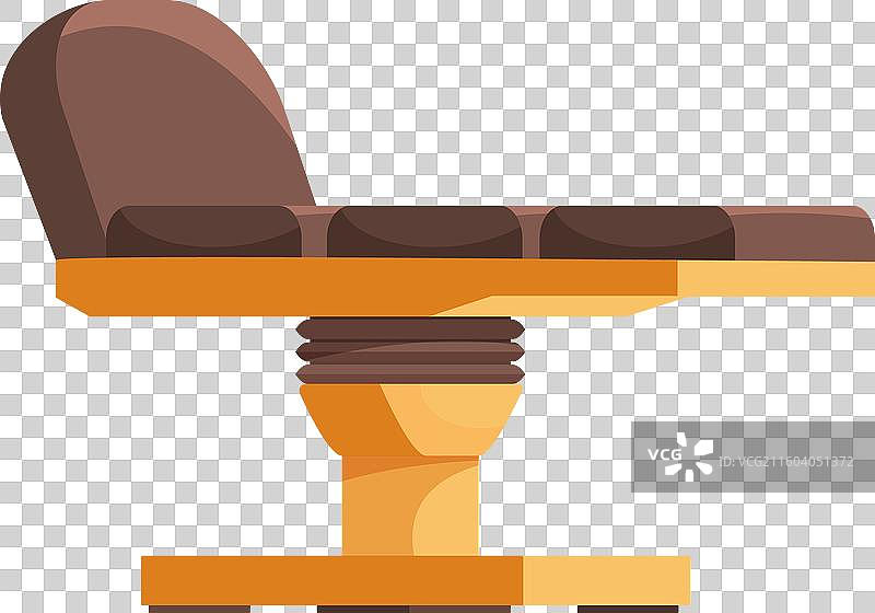 单腿站立的可调节医用长椅图片素材