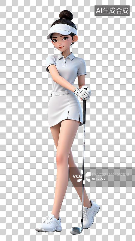 【AI数字艺术】透明通道免扣打高尔夫球图片素材