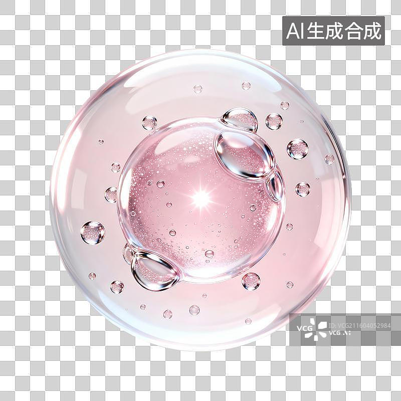 【AI数字艺术】3D渲染的微观分子精华图片素材