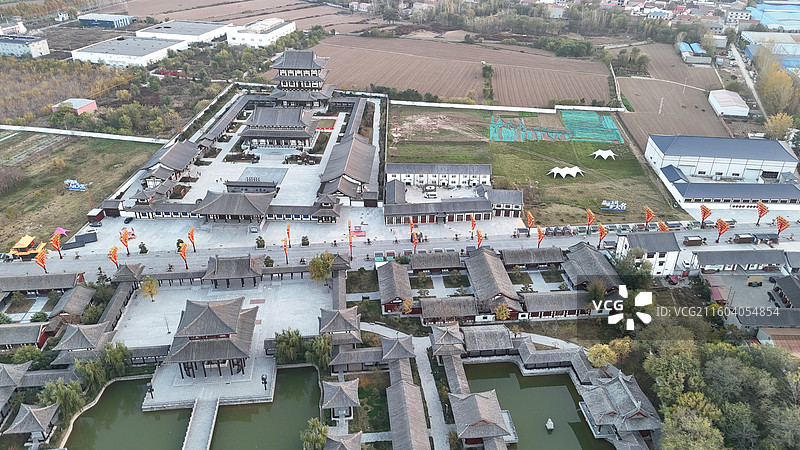 邯郸大名石刻博物馆宋街天镜阁落日图片素材