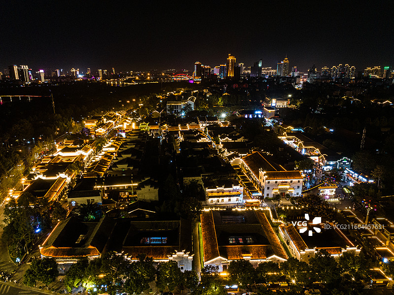 金华市婺州古城夜色图片素材