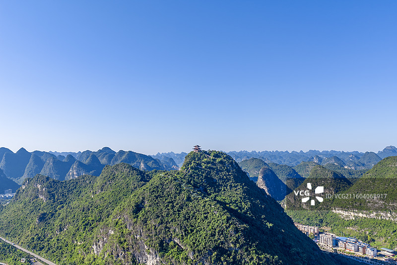 广西河池市宜州区南蛇山风光图片素材