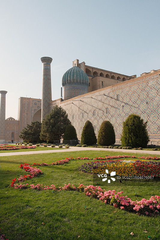 撒马尔罕-雷基斯坦广场图片素材
