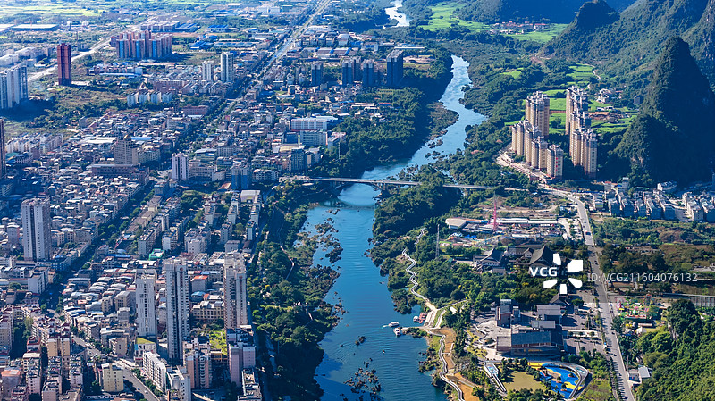 广西河池市宜州区龙江河风光图片素材