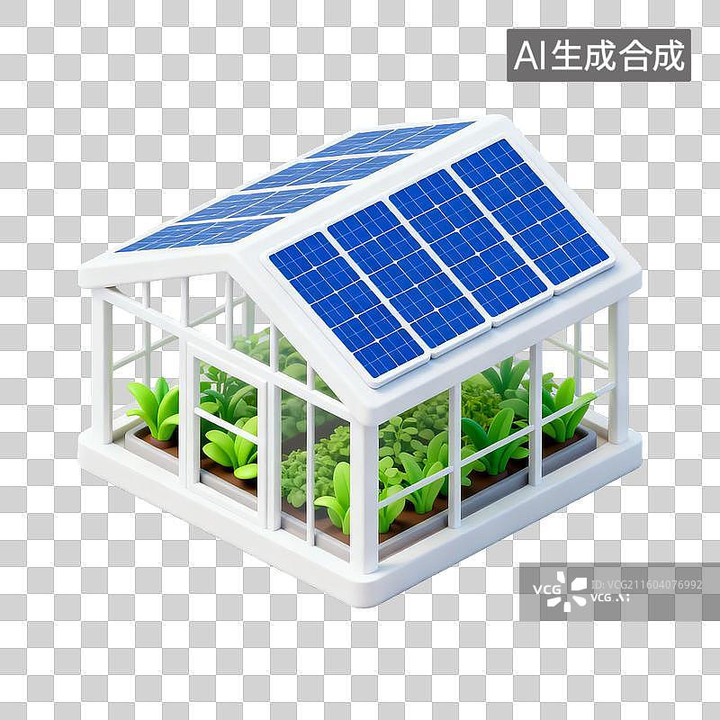 【AI数字艺术】太阳能供电的植物温室图片素材