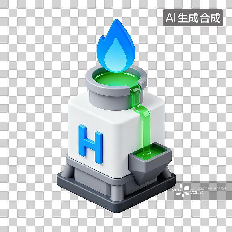 【AI数字艺术】氢燃料生产装置展示图片素材