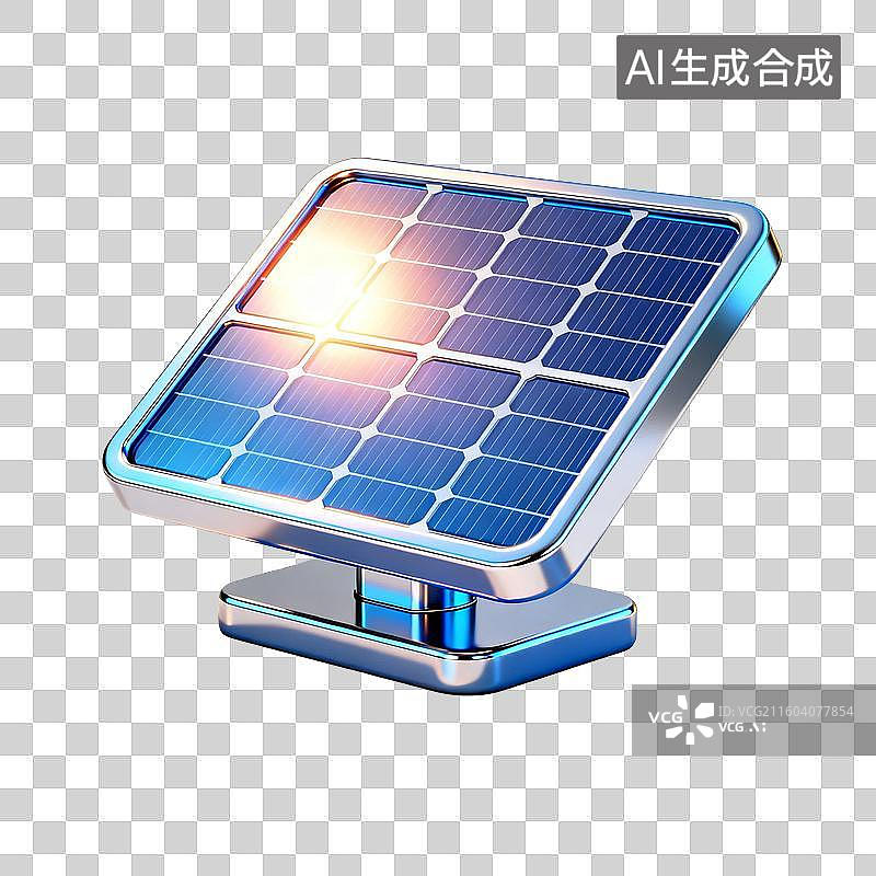 【AI数字艺术】太阳能板用于可再生能源发电图片素材