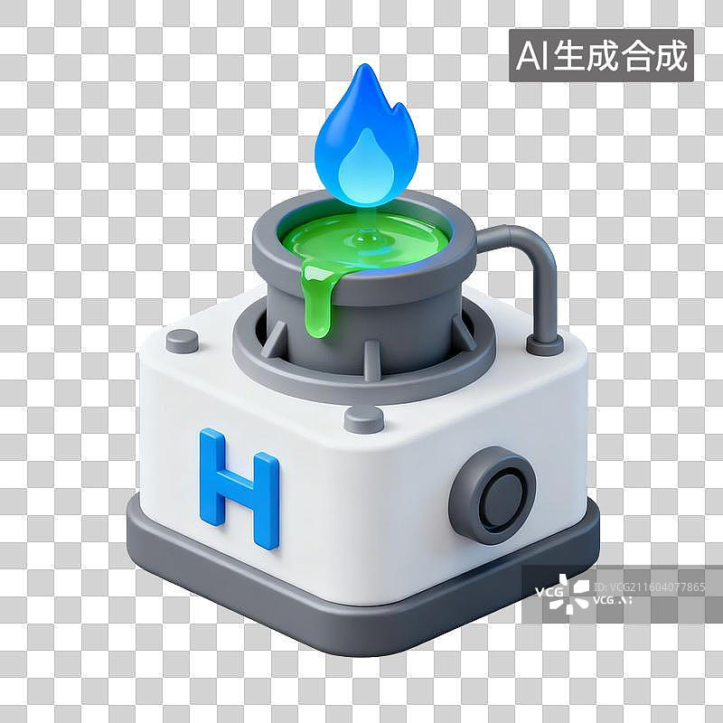 【AI数字艺术】科学实验用3D化学反应装置图片素材