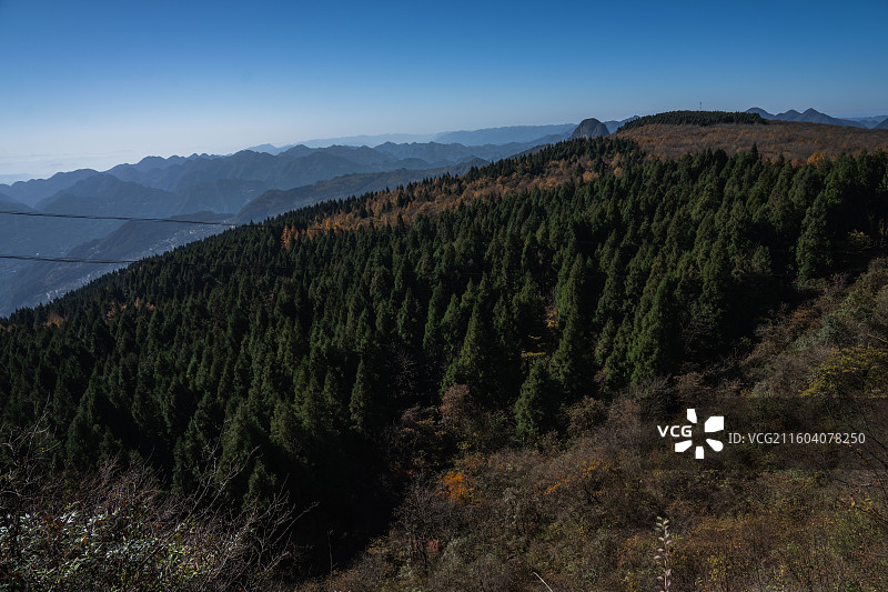 湖北恩施太阳河深山峡谷自然风光图片素材