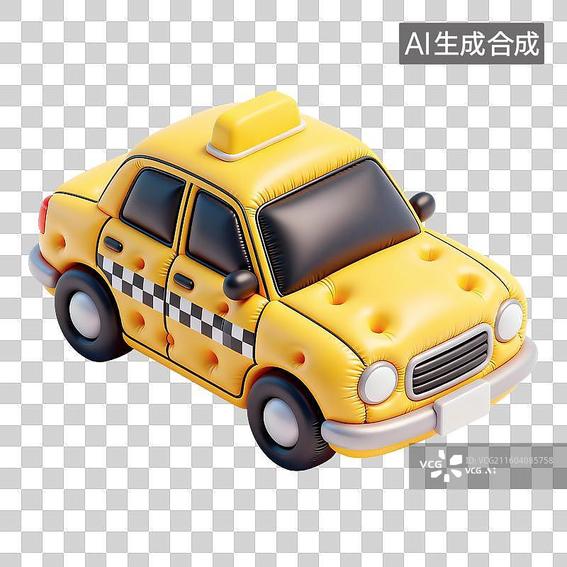 【AI数字艺术】出租车插画图片素材