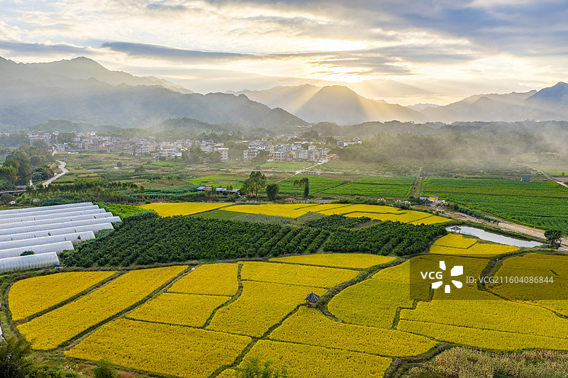 中国广西梧州蒙山乡村田园风光图片素材
