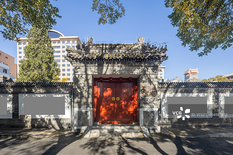 北京宝应寺大门图片素材