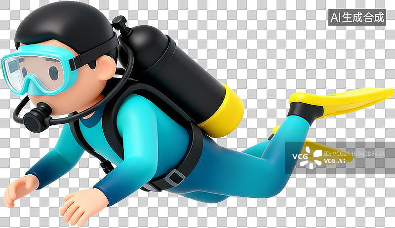 【AI数字艺术】卡通3D旅行旅游度假出行人物动态设计元素免抠图形图片素材