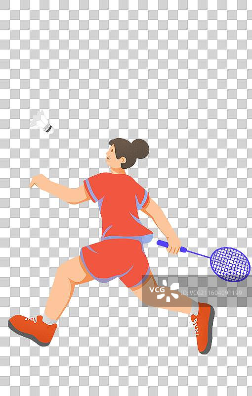 打羽毛球的运动员图片素材