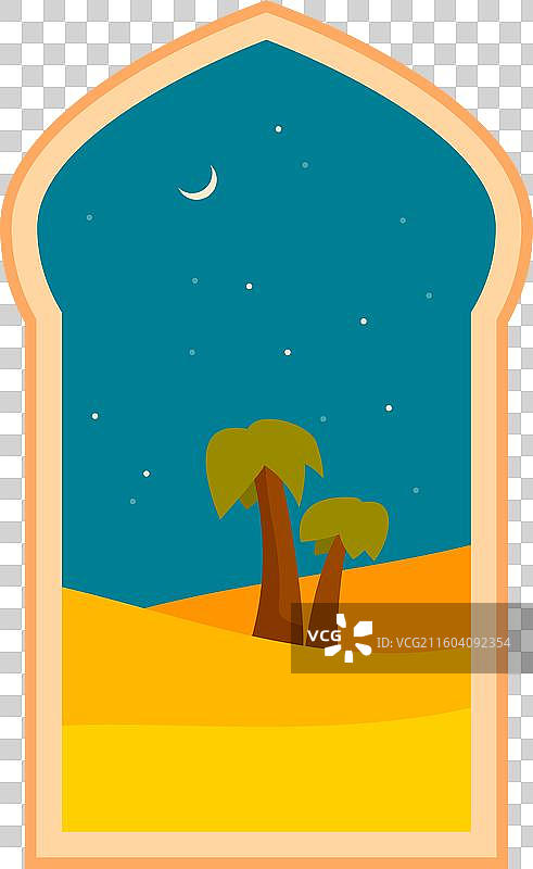 阿拉伯之夜沙漠风光图片素材