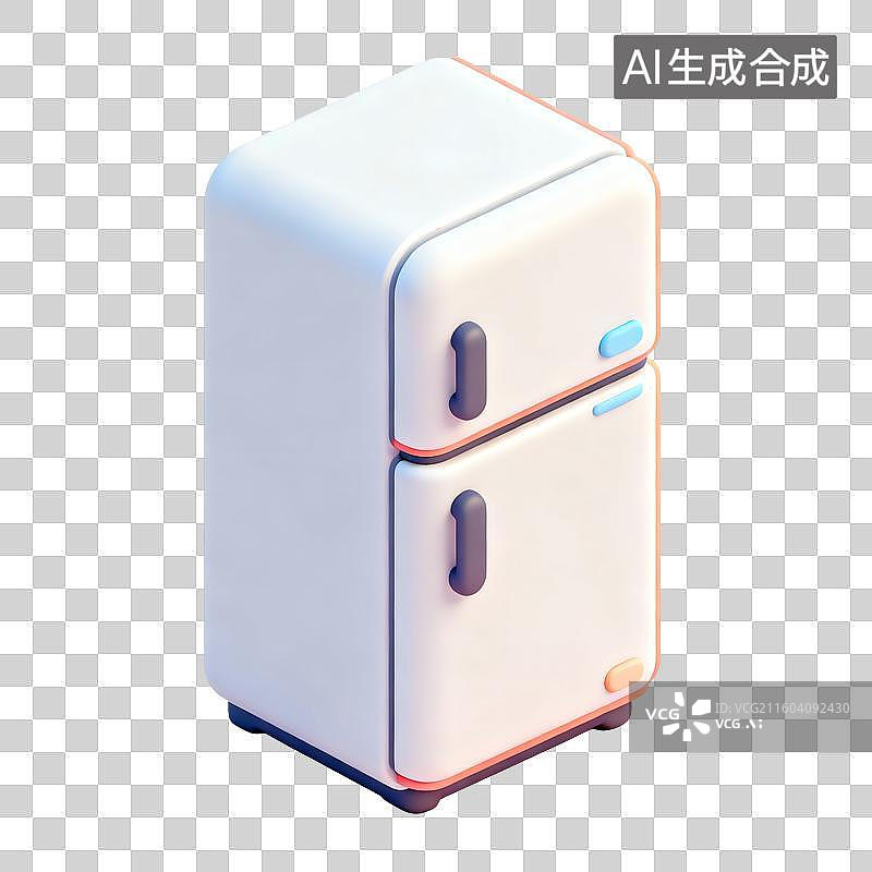 【AI数字艺术】冰箱插画图片素材