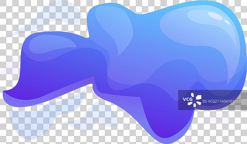 具有光滑边缘的蓝色液体形状流动图片素材