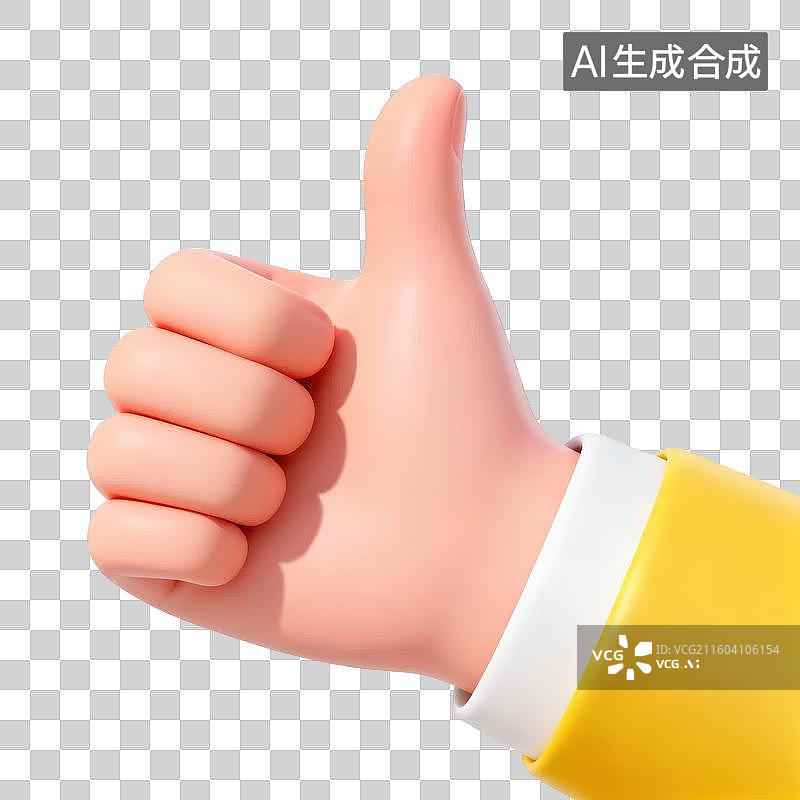 【AI数字艺术】竖起大拇指的手势图片素材