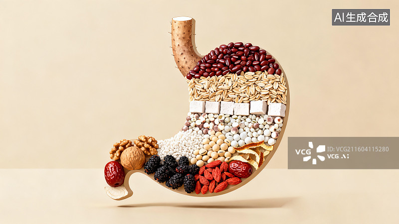 【AI数字艺术】食补，养胃，健康食材图片素材