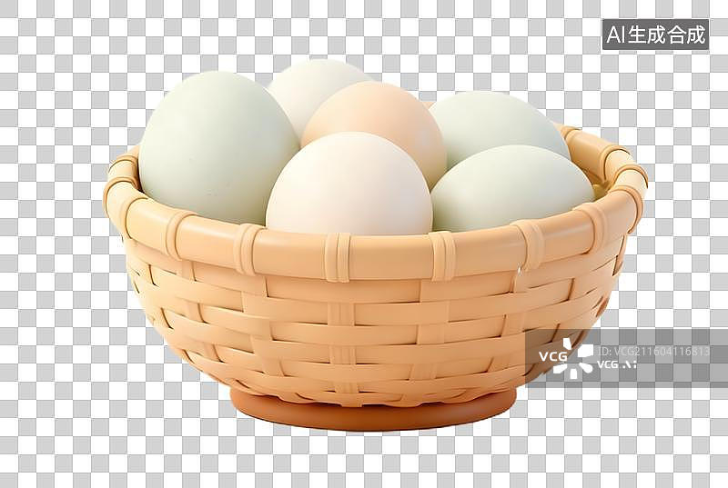 【AI数字艺术】一筐鸡蛋图片素材