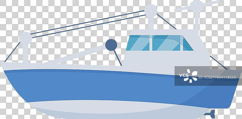 现代渔船漂浮在水面上图片素材